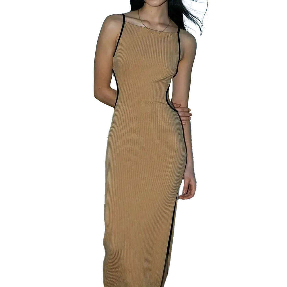 Nanya Summer Women's Sleeveless Backless Tie Slim Fit Long Sexy Elegant Dress B5