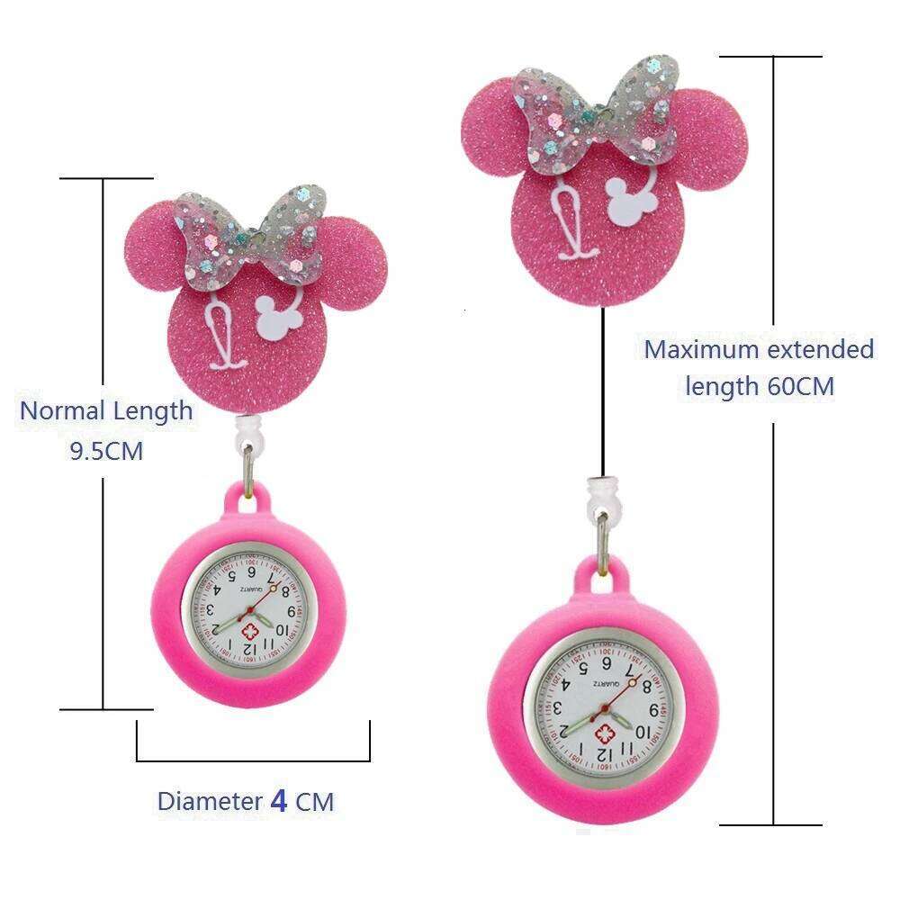 free shipping Hospital Health Care Shiny Heart Medical Icons Cartoon Lovely Nurse Doctor Clip Pocket Watches Hang Clock Gift Watch f