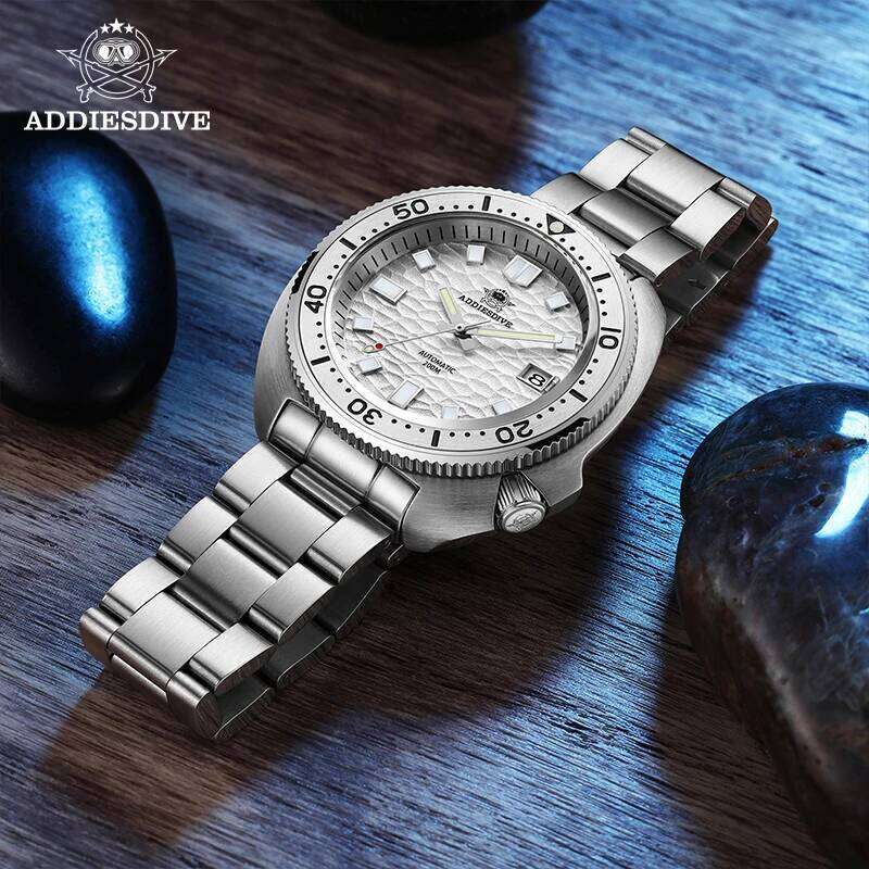 ADDIESDIVE Automatic Mechanical Man Sier Premium Business Casual Waterproof NH35A 316L Stainless Steel Men's Watch free shipping