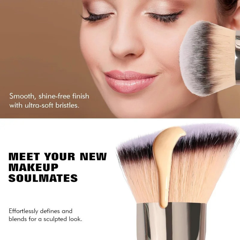 Dual-ended Foundation Brush Concealer brush Large Area Highlight Concealer Makeup Brush 250716