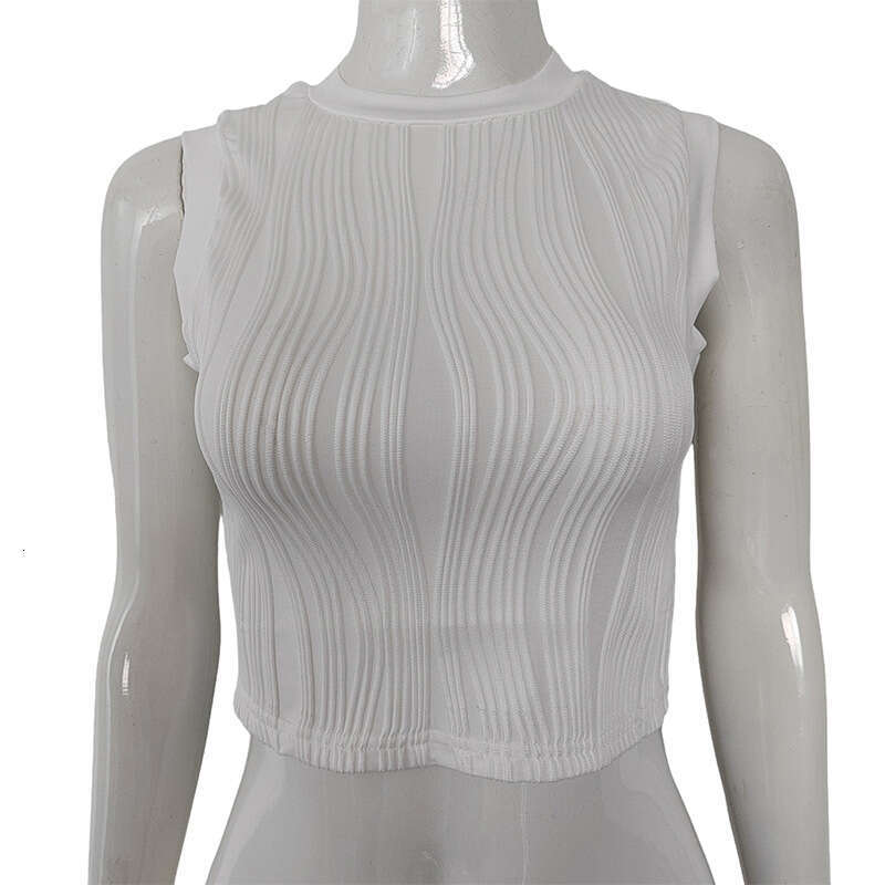 New Summer Women's OL Style Sleeveless Round Neck Slim Fit Tank Top B5