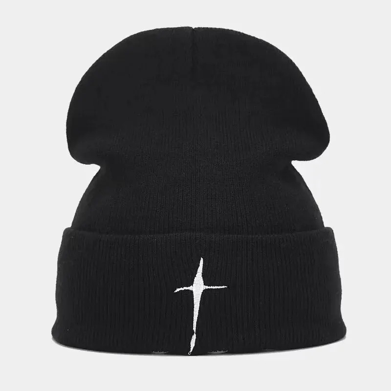 Winter Beanie Hat For Men and Women Fashion Embroidered Knitted Hat Street Style Hip Hop Hat Outdoor Warm Skiing Hat 250717