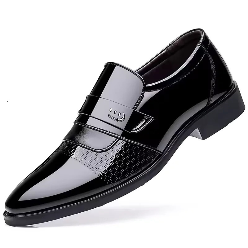 Mens casual leather shoes for business formal wear Fashion multifunctional evening and wedding shoes 250717