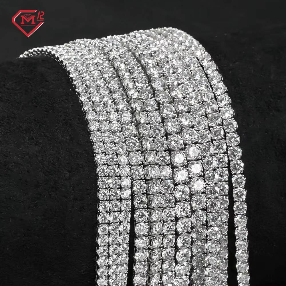 Lab Grown Diamond Tennis Chain Necklace Bracelet CVD IGI Certified Vvs Iced Out 925 Silver Diamond Chain