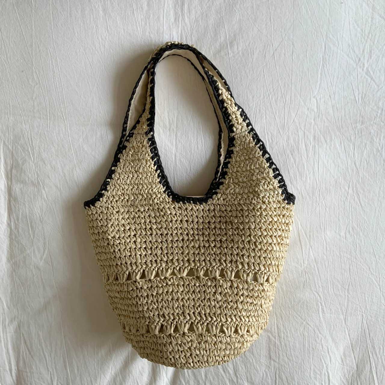 Cross-border Large Capacity Laid-back Bohemian Style All-Mah Womens Underarm Hand-woven Bags Cotton-linen XJ250718