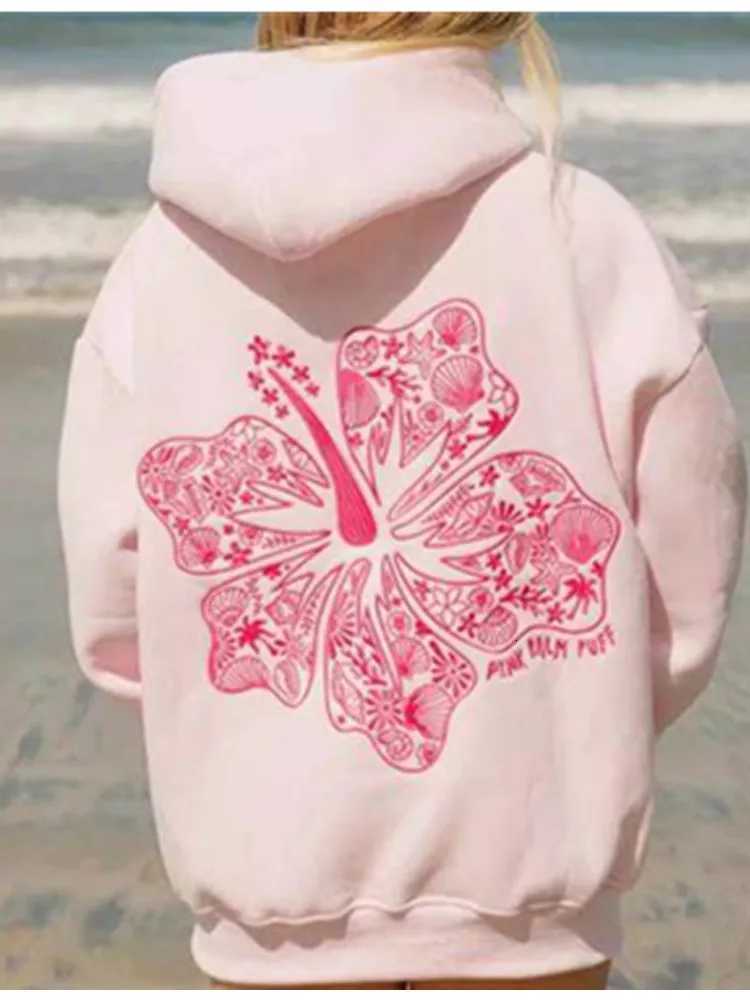 2025 Spring Embroidery Casual Hoodie for Fe Pocket Creative Hoody All-Match Street Clothes Womens PulloversXJ250717