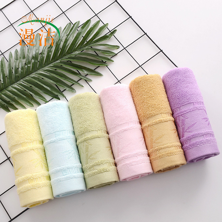 7 pieces High-quality bamboo fiber towel beauty salons face washes cleansing towels water-absorbing adult bath towels customized wholesale