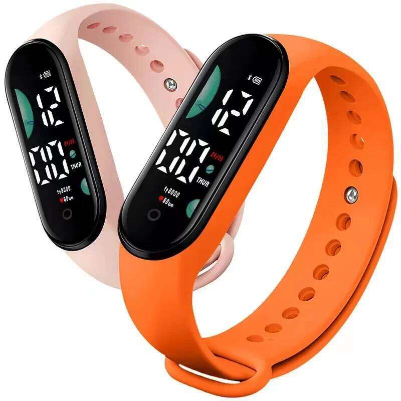 free shipping Fashion Sports Watch Electronic LED Digital Wristwatch for Women Casual Simple Silicone Touch Waterproof Bracelet Cloc