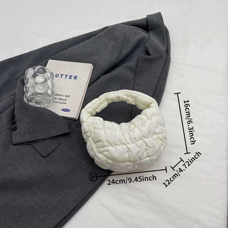 Womens handbag pleated plaid cloud bag armpit bag stylish mini handbag Z250718