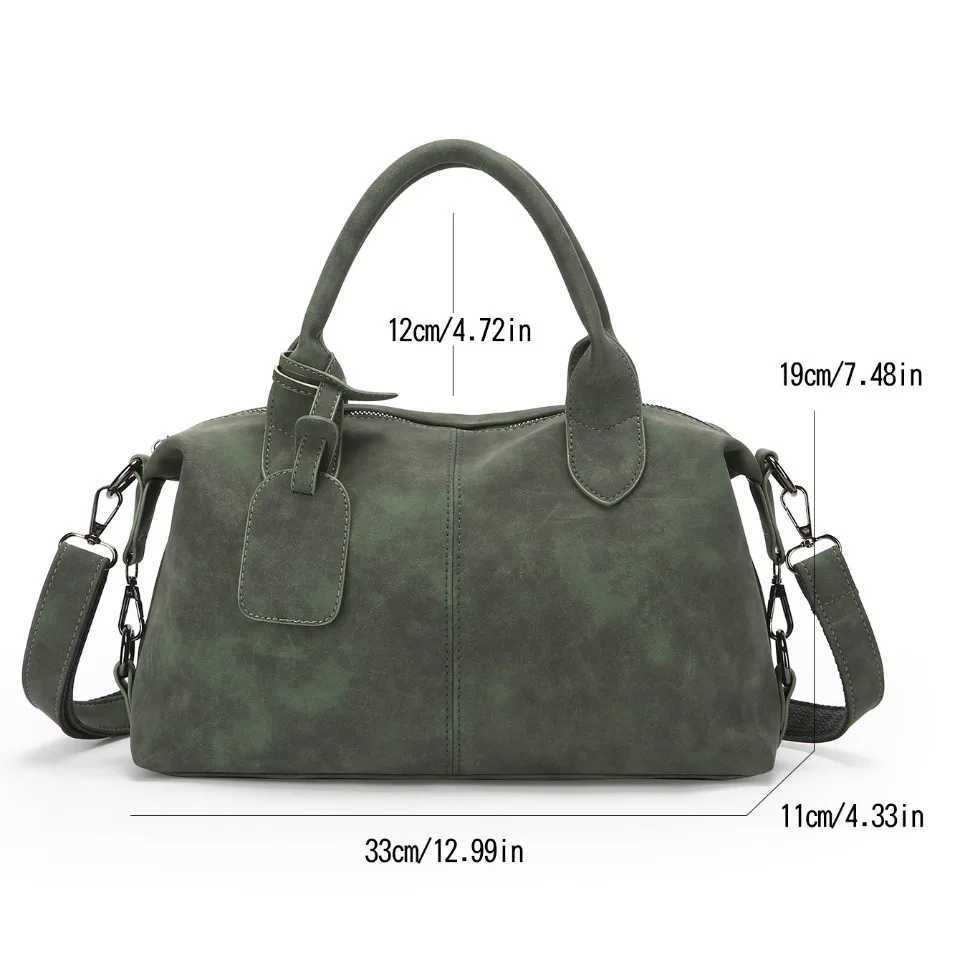 Large Capacity Shoulder Crossbody Hand Bags for Women Shopper Sac Quality Suede Leather Handbag Lady Travel Tote Bag Summer Z250718