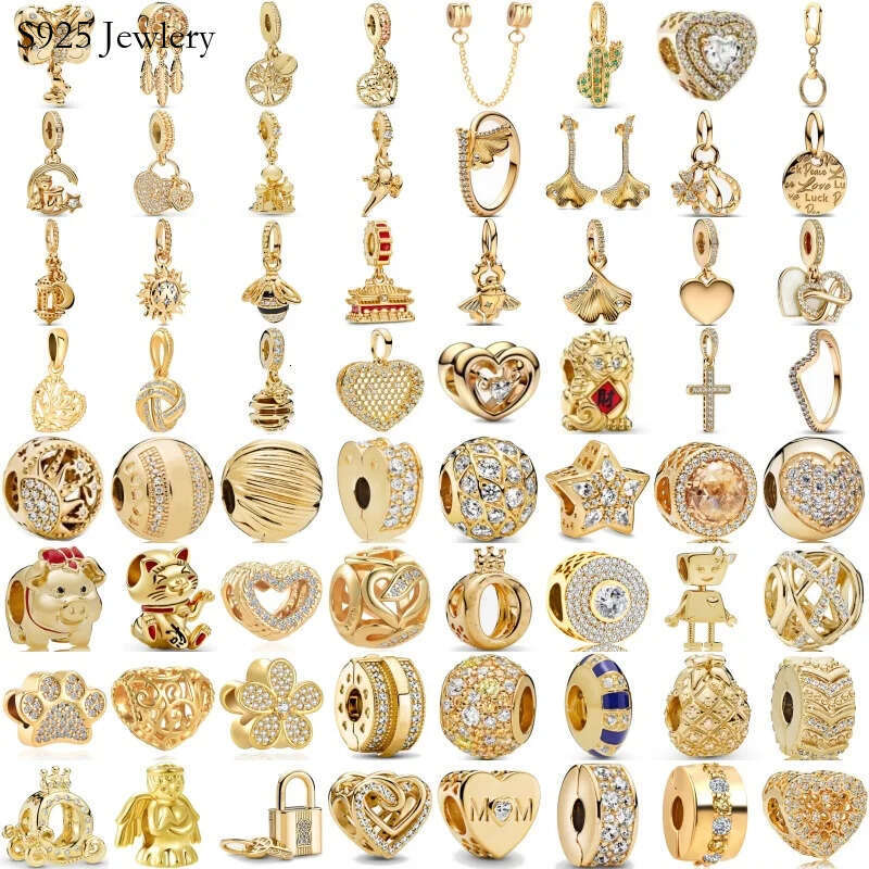 S925 New Silver Women' Charm Golden Tree of Life Dream Catcher Bead for Classic Original Women' Bracelet Jewelry Gift