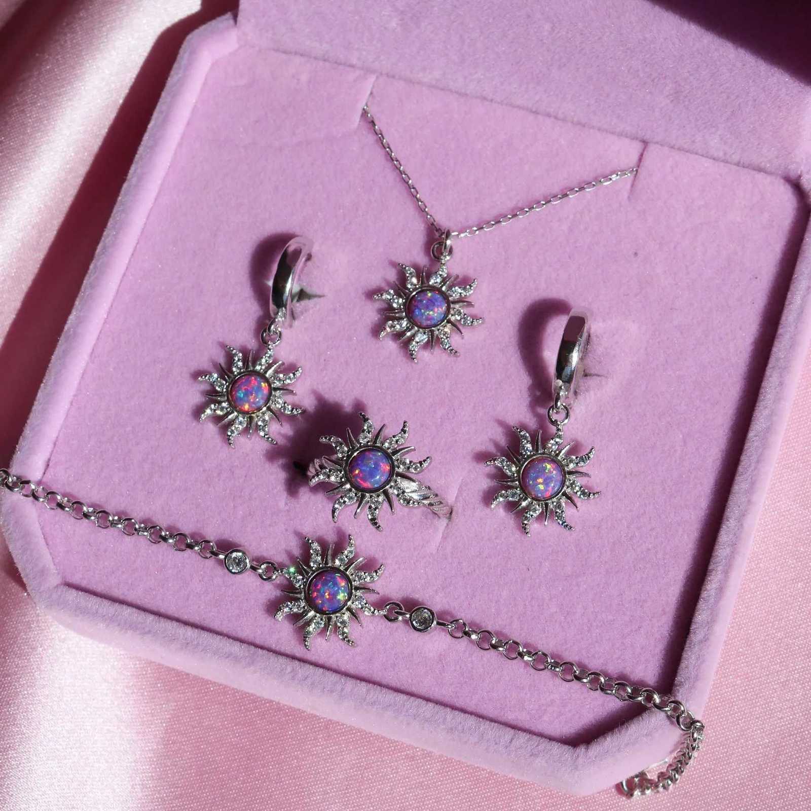 Vintage Sun Ring Wen Girls Fashion Engagement Party Jewelry Accessories Gold Plated Adjustable Opal Stone Rings Gift X250718