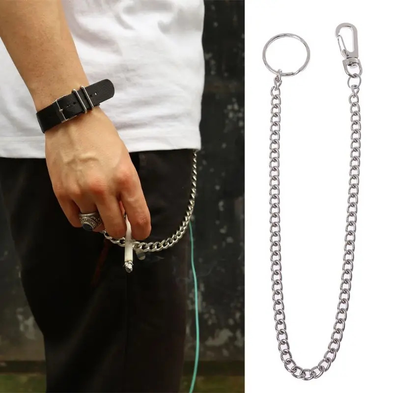 Hip Hop Pants Chain Secure Travel Wallet Chain Heavy Duty Jeans Link Coil Leash 250715