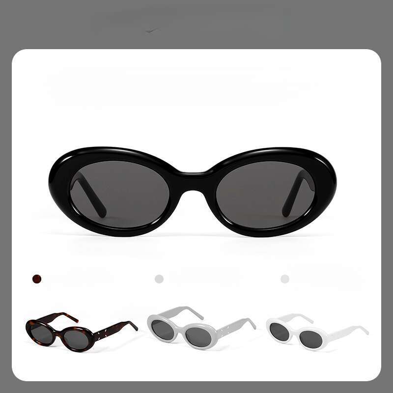DHsunglasses Maison Margiela Inspired Cat-Eye Sunglasses - UV400 Protection Fashion Oval Frame Unisex Sun Glasses (Model 9097)