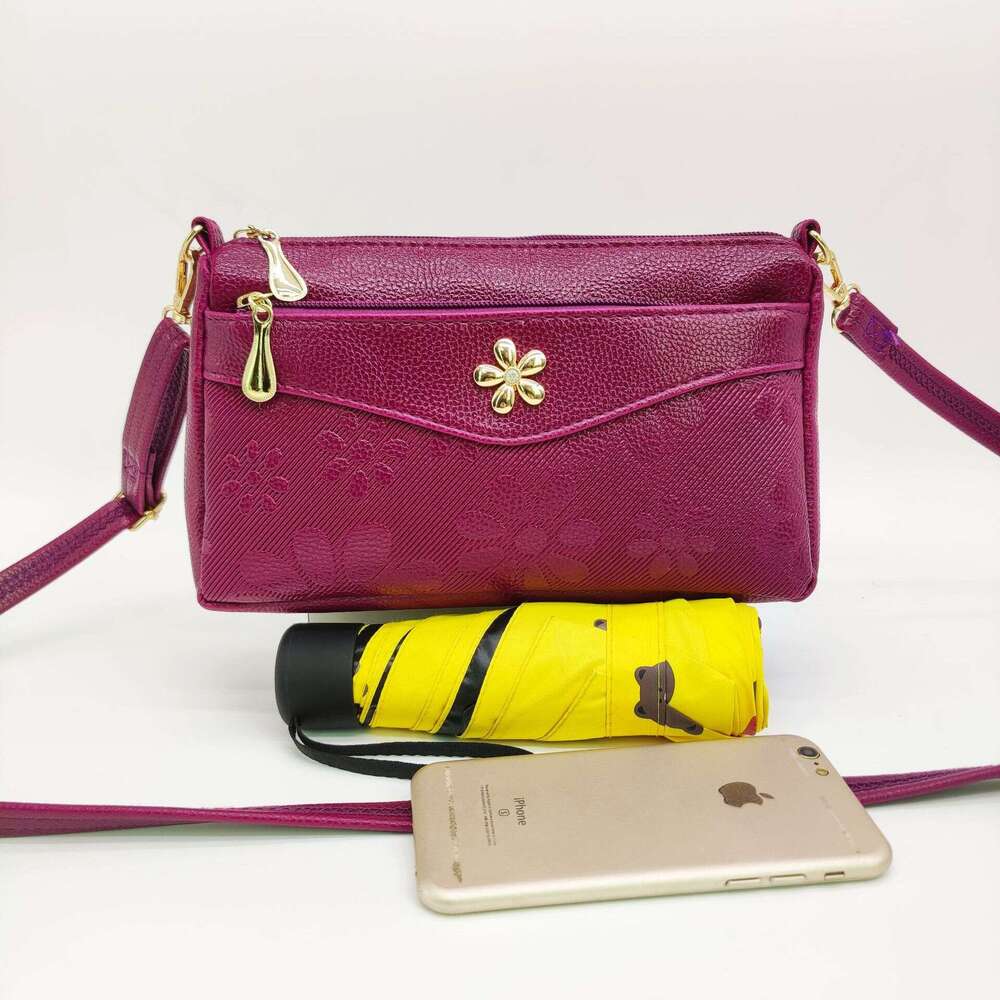 daiouya summer new fashion trend embossed large capacity single shoulder crossbody bag for middleaged and elderly women