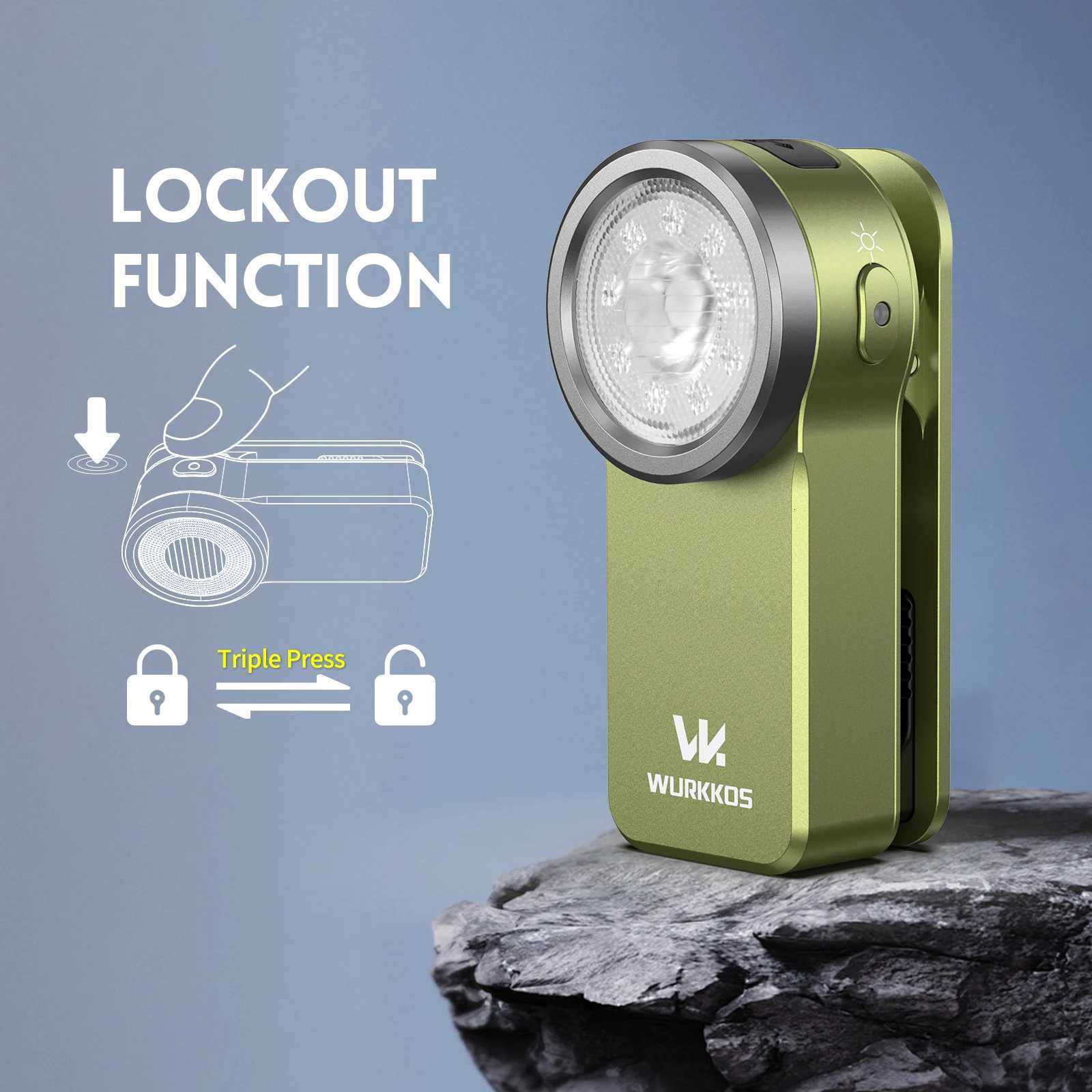 Wurkkos HD03 680LM Mini lamp RGB Clip LightSpot and Flood IPX6 Waterproof Portab EDC Flashlight Outdoor TorchXJ250718