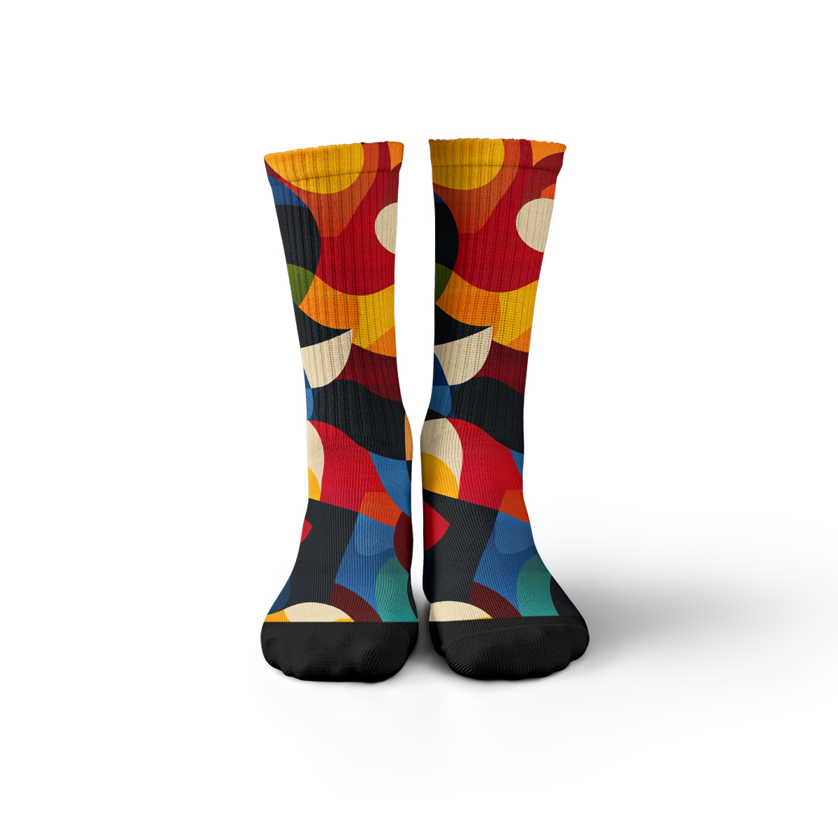 Colorful Retro - Geo Unisex Tube Sock C066