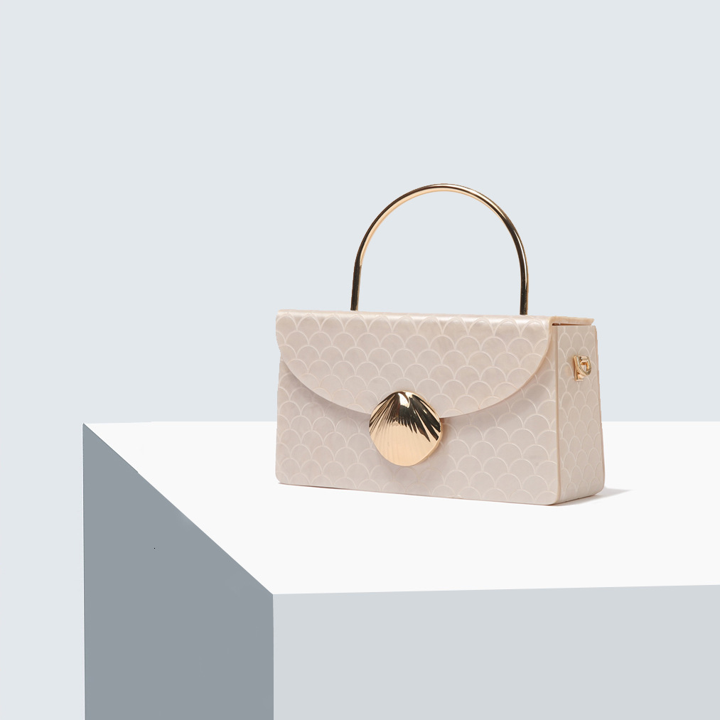 Evening wear acrylic pearl wallet shoulder crossbody bag cute ivory pearl handbag designer bag women's shoulder bag