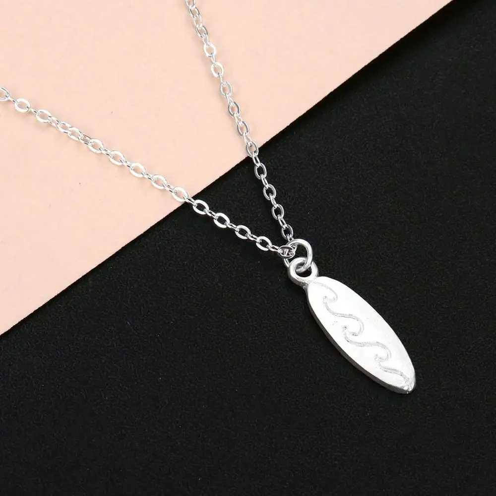 Todorova Surfboard Pendant Necklace For Women Surfing Dainty I Love Surfer Necklace Wave Summer Fashion Beach Jewelry Gift W250718