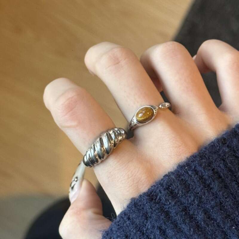 New Heavy Craft S Pure Silver for Women, Niche Design with High-end Feel, Index Finger Ring, Non-fading Open Ring