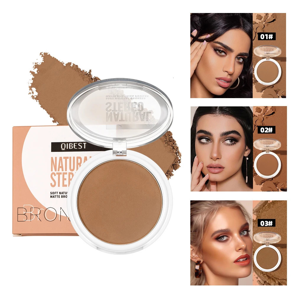 3D Bronzers Matte Wheat Contour Powder Palette Facial Makeup Natural Highlights Contouring Modification Waterproof Long-Lasting 250813