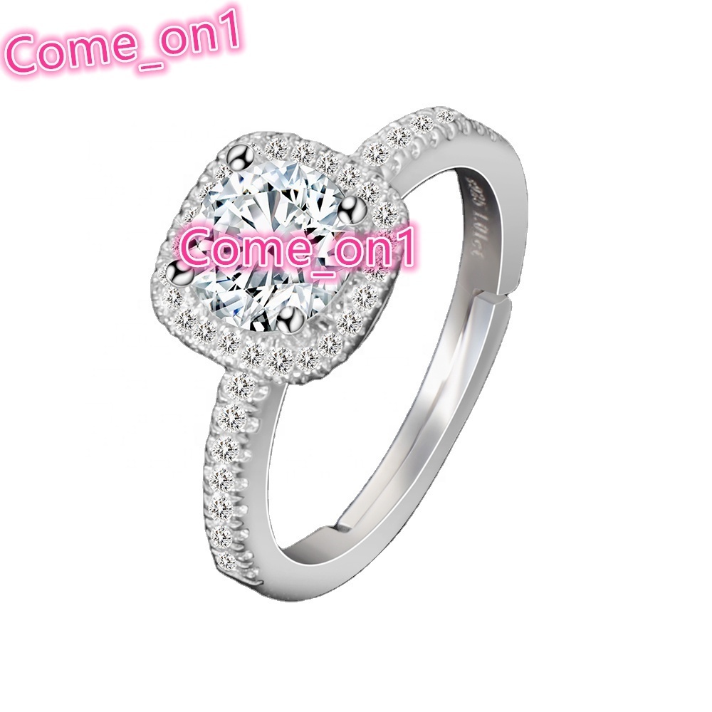 Custom Wedding Jewelry Moissanite Diamond Stone White Gold Ring