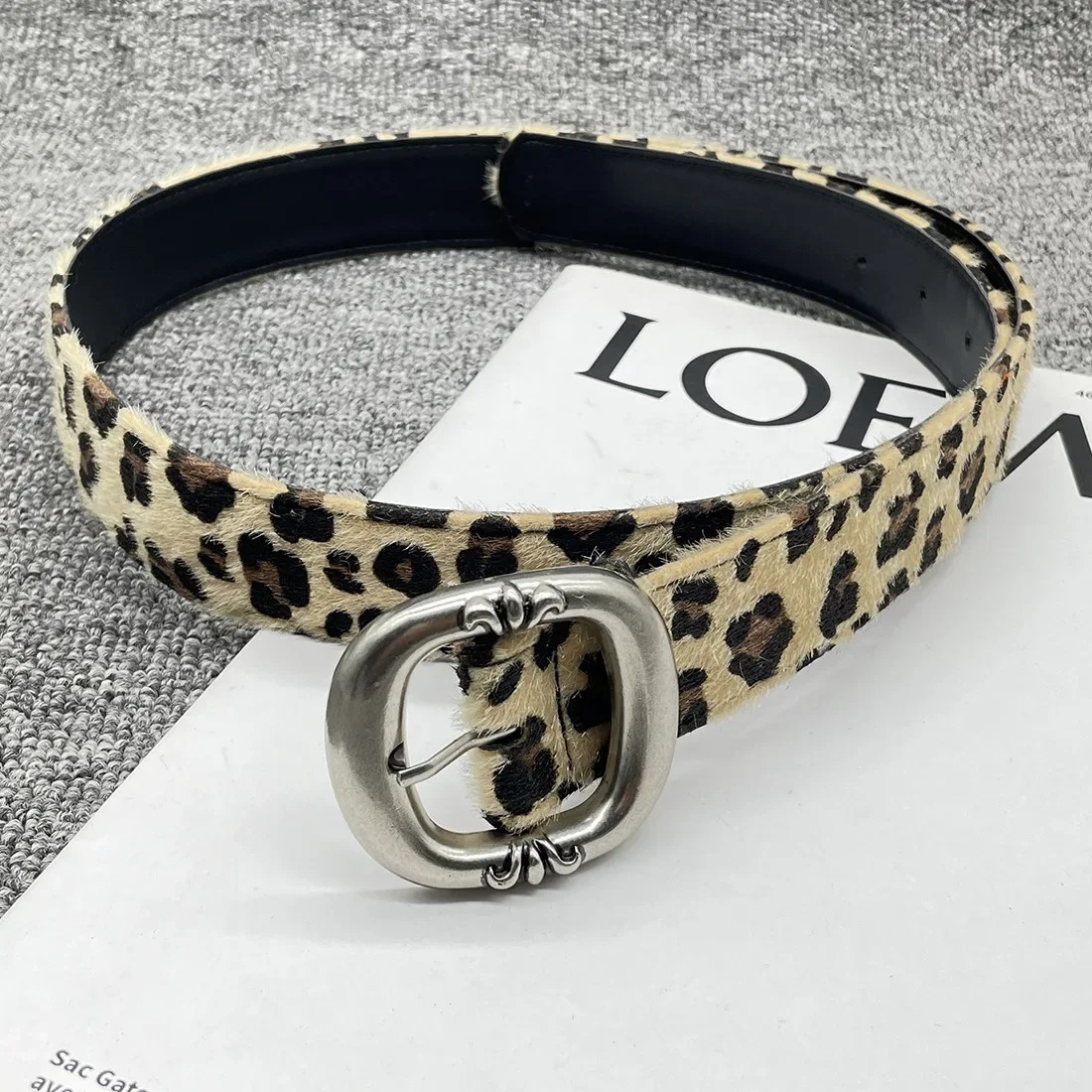 Leopard Snake Zebra Pattern Snakeskin Cos Skin Cricle Pin Golden Buckle Y2k Belts for Dress Jeans Suits 250717