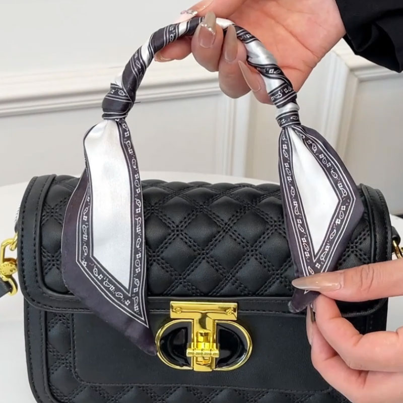 2025 New Fashion Buckle Women's Bag Popular Small Square Bag Handbag Satchel