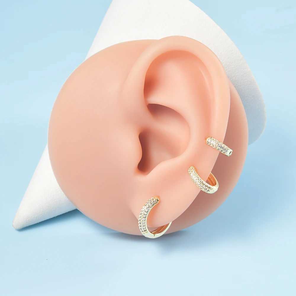 Surgical Steel Silver Gold Color Zircon Lip Ring Nose Hoop Ear Cartilage Tragus Helix Earrings Daith Piercing Men Body Jewelry XJ250718