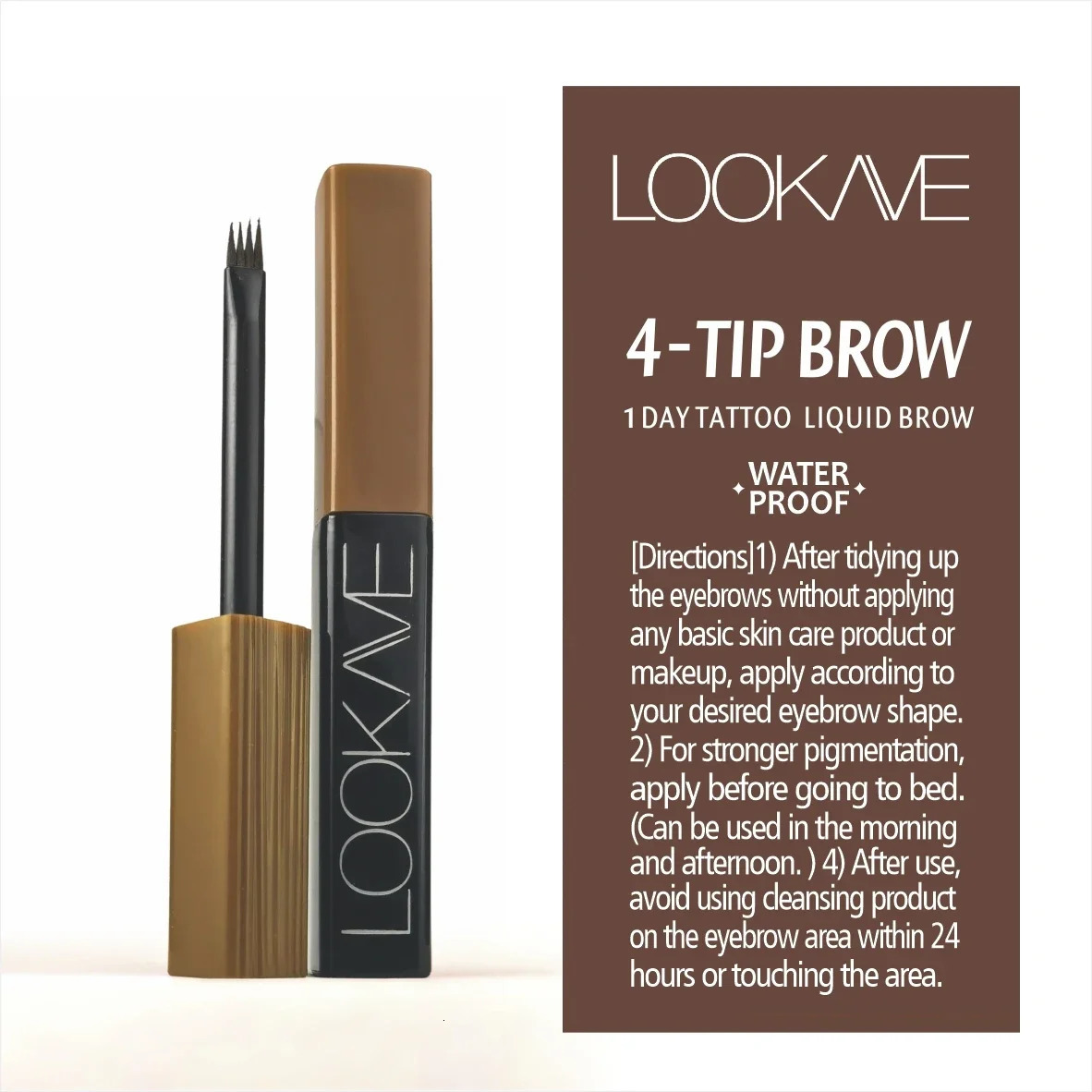 Unique 4-Tip Tattoo Eyebrow Brush Tint Waterproof Filling Liquid Eyebrow Pencil Transfer-Proof Semi-Permanent Brows Makeup 250712