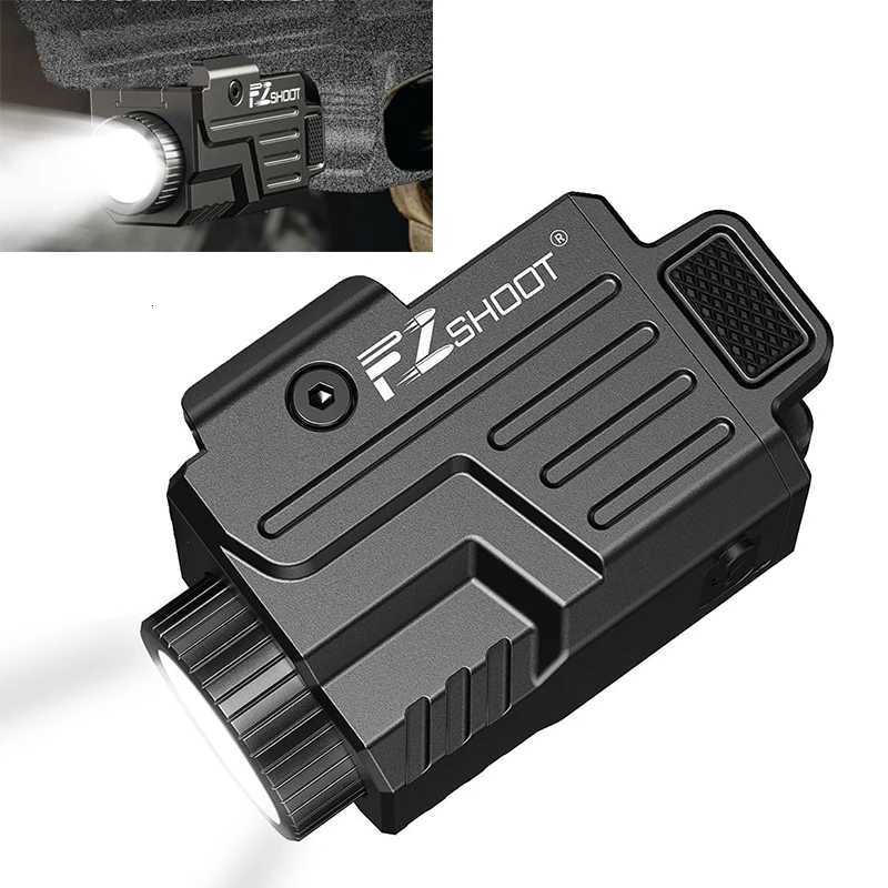 EZshoot Tactical Flashlight 800 Lumens D Light Compatible with Pistol Picatinny and GL Rails USB Rechargeable Strobe Mode XJ250718