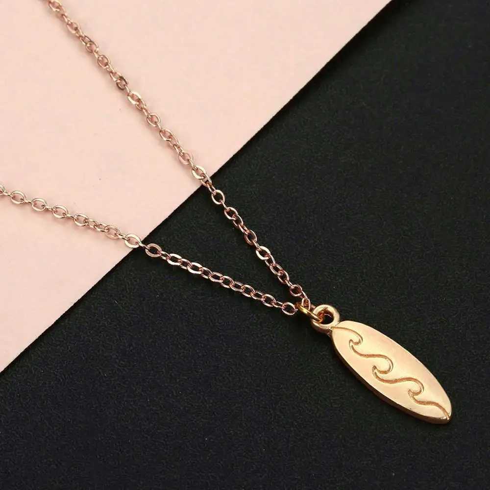 Todorova Surfboard Pendant Necklace For Women Surfing Dainty I Love Surfer Necklace Wave Summer Fashion Beach Jewelry Gift W250718