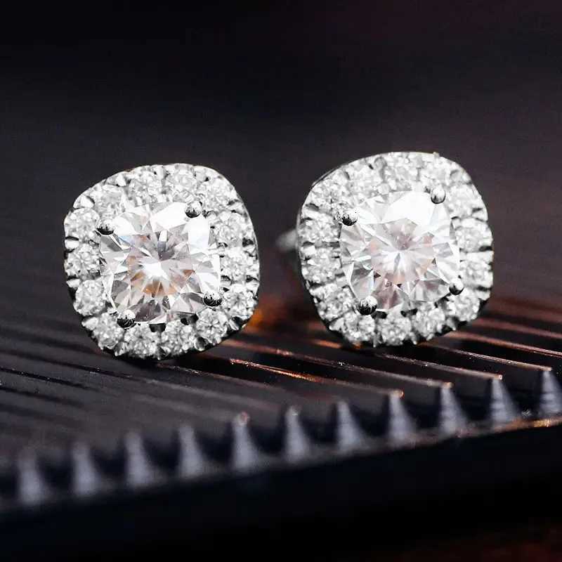 925 Sterling Silver Cubic Zirconia Stud Earrings for Women Exquisite Cushion CZ Small Ear Stud Female Jewelry Gifts XJ250718