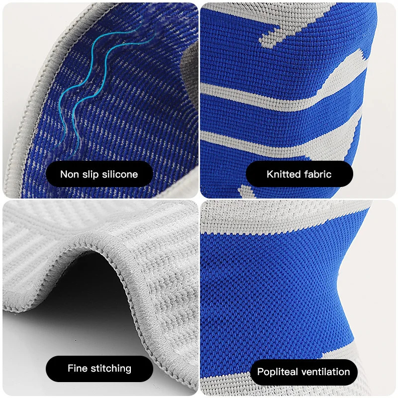 Outdoor sports summer pressurized silicone spring breathable knee pads hiking running basketball cycling knitted 250708