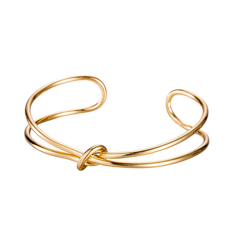 2025 Knotted Trendy Personality Versatile Gold and Sier Color Bracelet