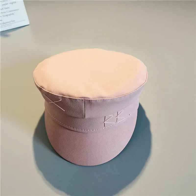 Pink Letter sboy Caps Women Flat Militray Caps 250717