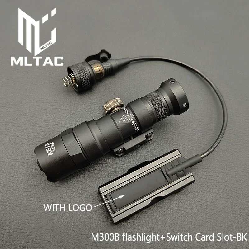 Tactical SF M300B M600B Flashlight Airsoft Scout Light With Switch Protect Card Slot Red Pure Switch For MLOK 20MM Rail XJ250718