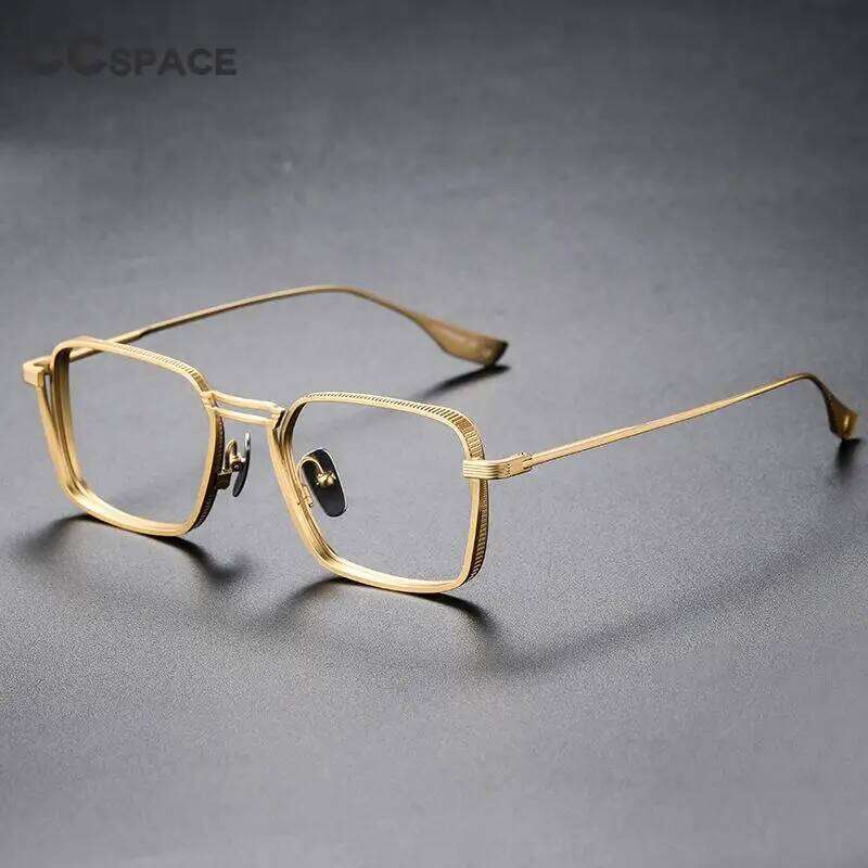 53229 Retro Square Pure Titanium Upscale Glasses Frames Men Women Fashion Optical Eyeglasses