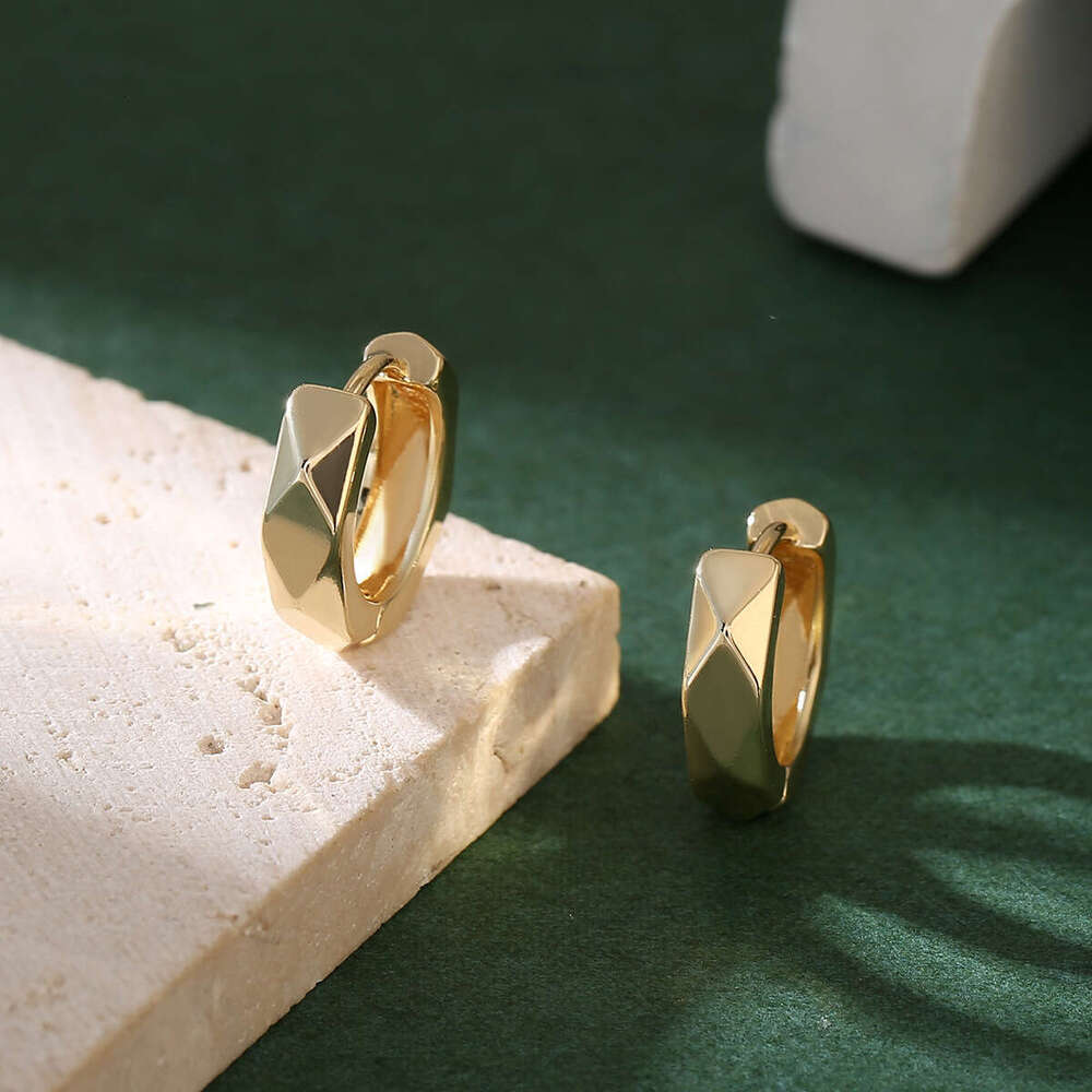 Geometric Smooth Fashion Versatile Circle Luxurious High-End Earrings Jewelry New jewelry