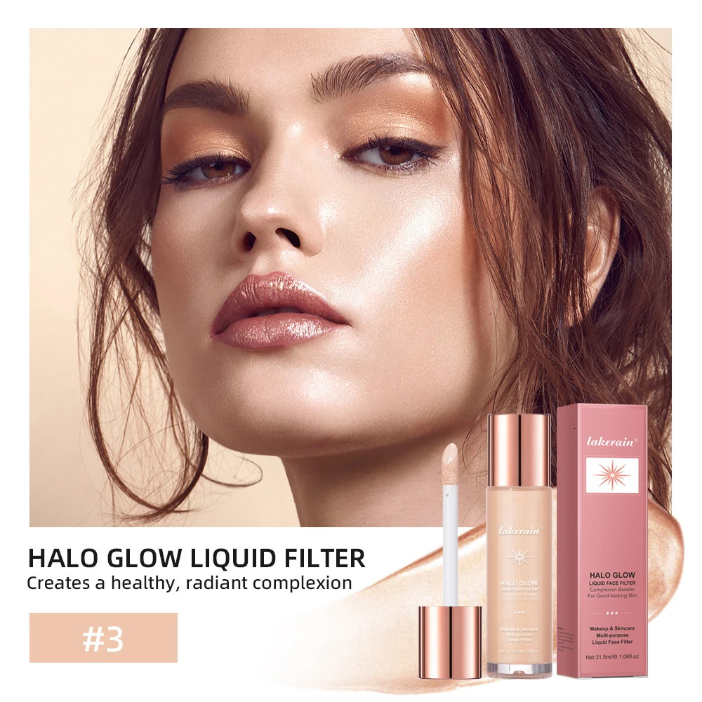 8colors Halo Glow Liquid Filter Liquid Highlighter Face Contouring Pearlescent Makeup Brightener Bronzer Glow Body Face Cosmetic 250717