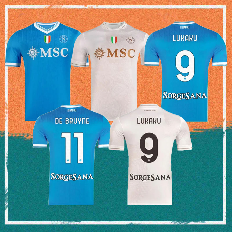 25/26 maglia Napoli DE BRUYNE MARADONA LUKAKU Soccer Jersey 2025 KVARATSKHELIA OSIMHEN NERES POLITANO ANGUISSA Shirt McTOMINAY Gilmour kids kit Football uniform