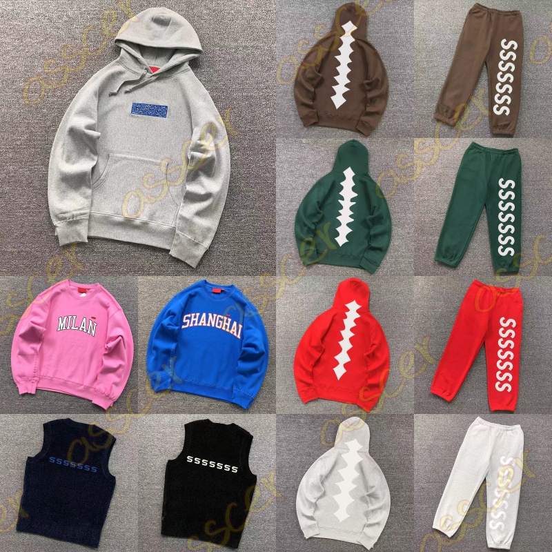 Mens Hoodies Designer Womens Hooded Sweatshirts Fleece Sportwear Hoodie Knitted Vest Mens Casual Jeans Loose Sweatpants