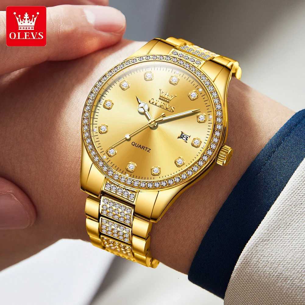 OLEVS Original Fashion Quartz Watch for Men Stainless Steel Waterproof Calendar Luminous High Quality Fashion Wrist Watch Men W250718