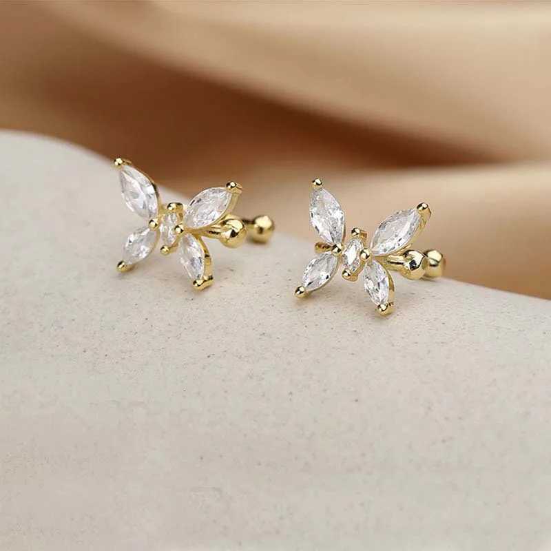1Pcs Gold Color Zircon Butterfly Ear Clip Female Luxury Shiny Crystal Non-Piercing Fake Cartilage Ear Cuff Jewelry Gifts XJ250718