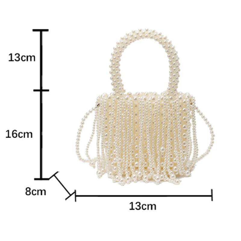 Tassel Woven Handbag Women's 2025 New Versatile Pearl Chain Shoulder Crossbody Bag