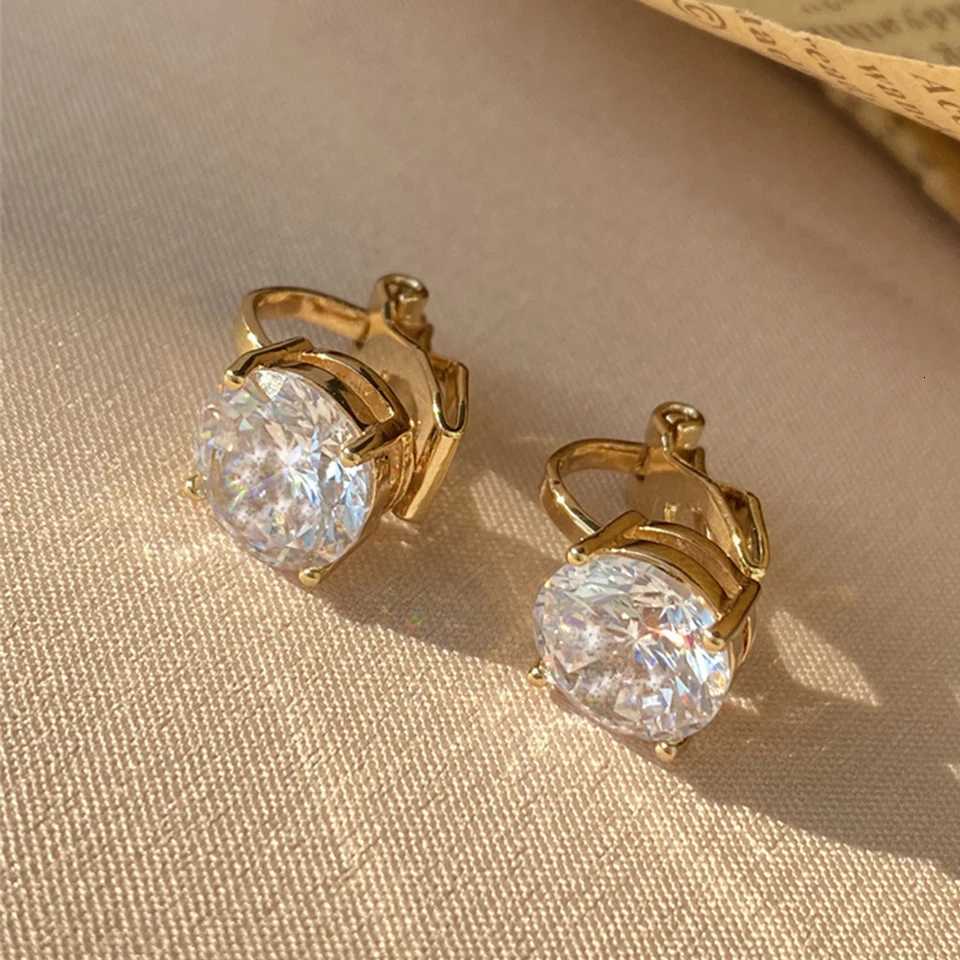 7mm Shiny Cubic Zircon Ear Cuffs Earring Round Crystal Fake Piercing Clip Earrings for Women Wedding Party Jewelry XJ250718