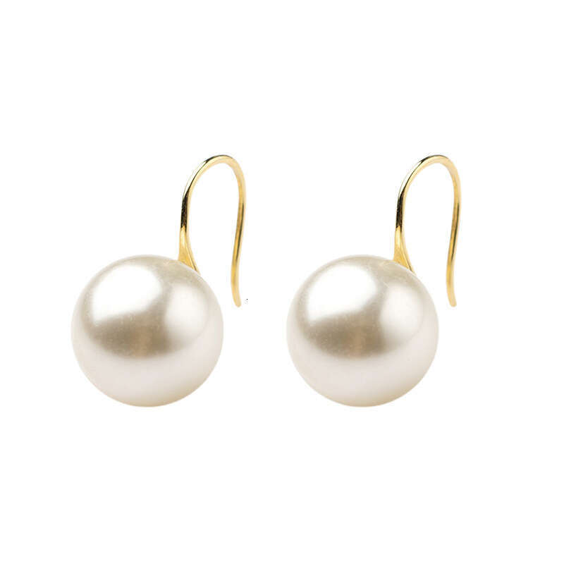 Elegant Shijia Hook Earrings for Women, Light High-end Sense Ear Jewelry, Pure Sier Earrings, Niche Pearl Studs