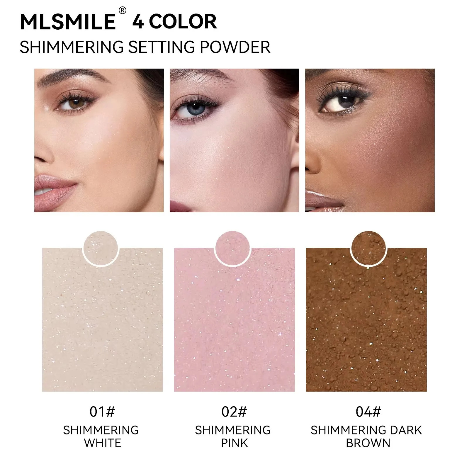 Face Loose Powder Matte Waterproof Oil-control Setting Powder Pearlescent Long-lasting Face Concealer Powder Makeup. 250716