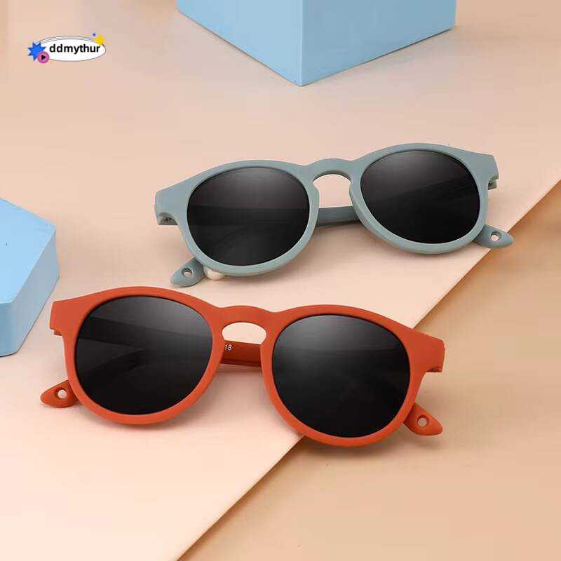 Boys Girls Baby Eyewear UV400 Small Round Polarized Kids Sunglasses Silicone Flexible Safety Children Glasses ddmythur Z260305