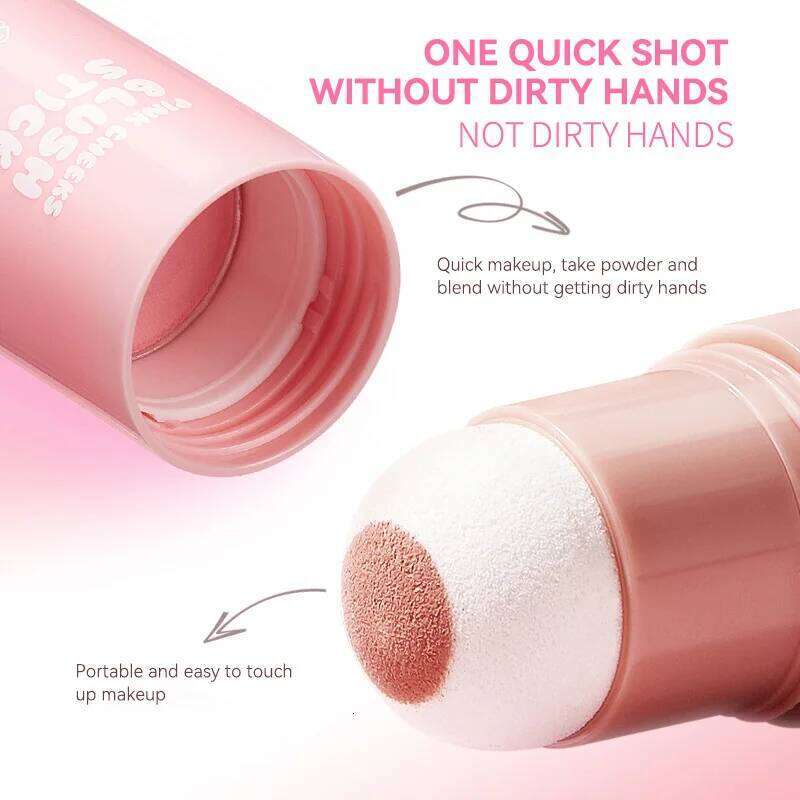 Life Girls Pink Two Cheek Wonder System Woman, Non-Slip Straight Makeup, Low-Pressing Expansion Sponge Bong, Corrects Korean Face to